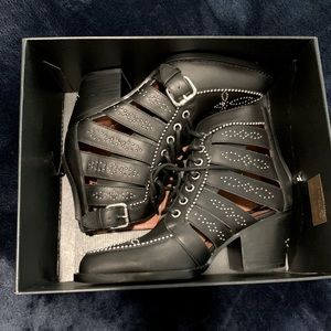 Coach studded paisley bootie